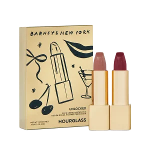 HOURGLASS & BARNEYS NEW YORK UNLOCKED SATIN CRÈME LIPSTICK  DUO
